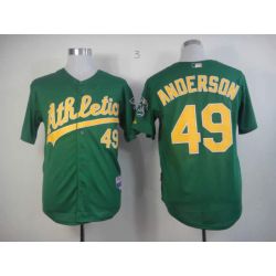 Cheap Brett Anderson Athletics Jersey From China #49 Green