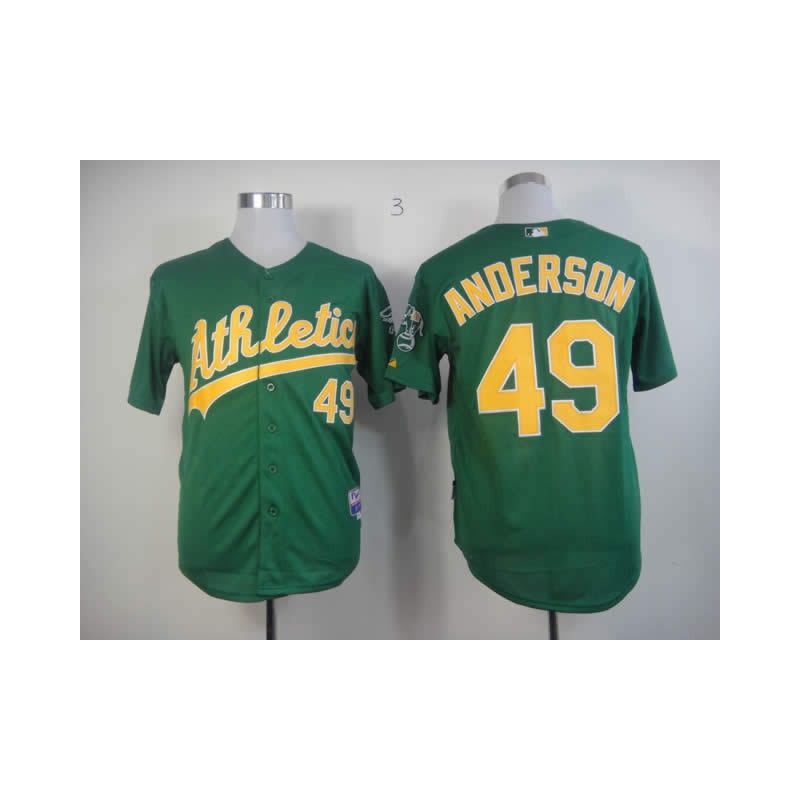 Cheap Brett Anderson Athletics Jersey From China #49 Green