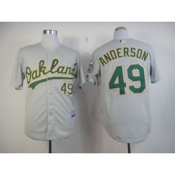 Cheap Brett Anderson Athletics Jersey From China #49 Grey