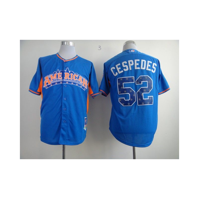 Cheap Yoenis Cespedes Athletics Jersey From China #52 Blue 2013 All-Star