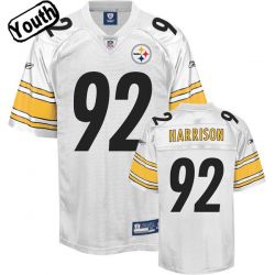 Cheap James Harrison Steelers Youth Jersey #92 White From China