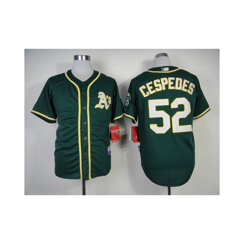 Cheap Yoenis Cespedes Athletics Jersey From China #52 Green 2014 new