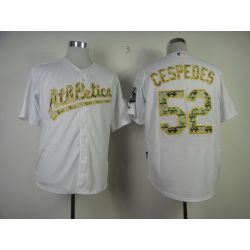 Cheap Yoenis Cespedes Athletics Jersey From China #52 White Camo Font