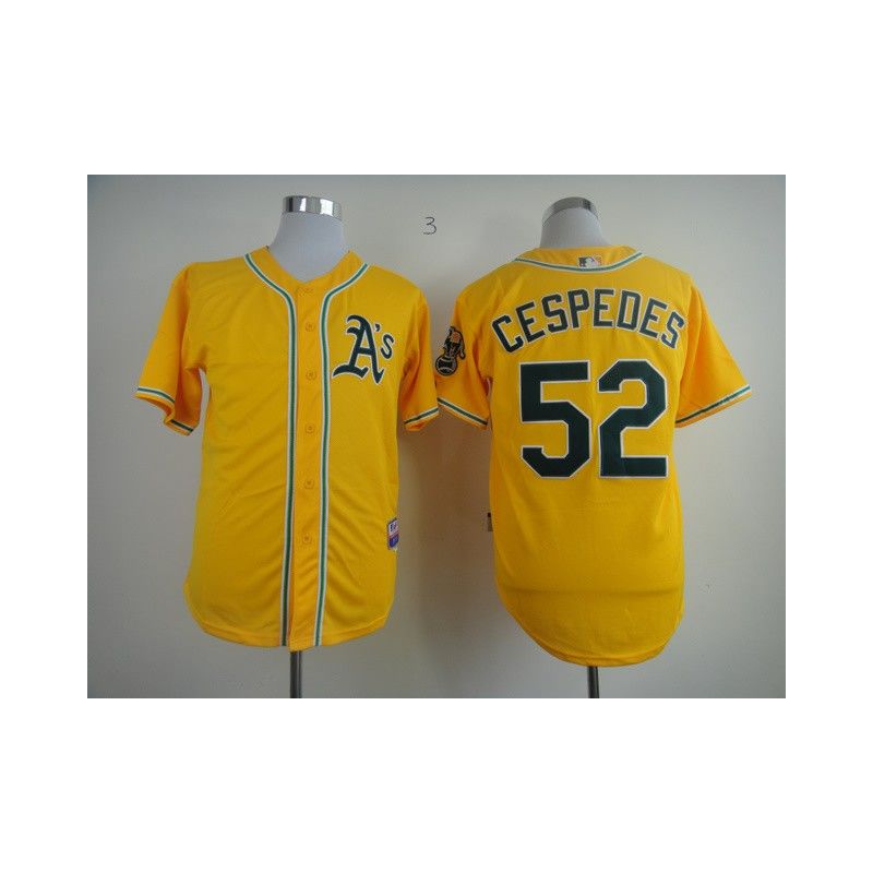 Cheap Yoenis Cespedes Athletics Jersey From China #52 Yellow