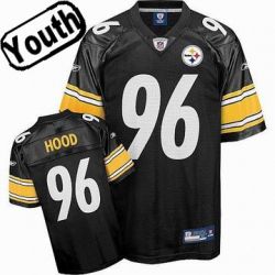 Cheap Evander Hood Steelers Youth Jersey #96 Black From China