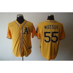 Cheap Hideki Matsui Athletics Jersey From China #55 Yellow