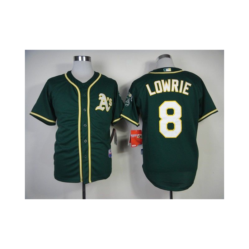 Cheap Jed Lowrie Athletics Jersey From China #8 Green 2014 new