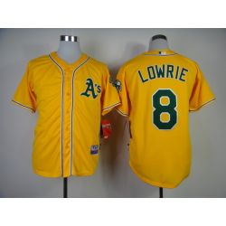 Cheap Jed Lowrie Athletics Jersey From China #8 Yellow