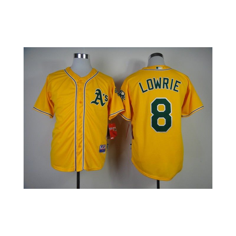 Cheap Jed Lowrie Athletics Jersey From China #8 Yellow