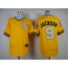 Cheap Reggie Jackson Athletics Jersey From China #9 Yellow throwback 1968