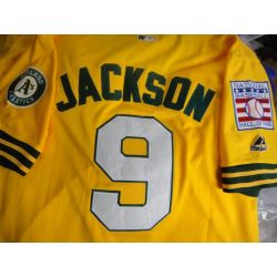 Cheap Reggie Jackson Athletics Jersey From China #9 Yellow throwback 1968