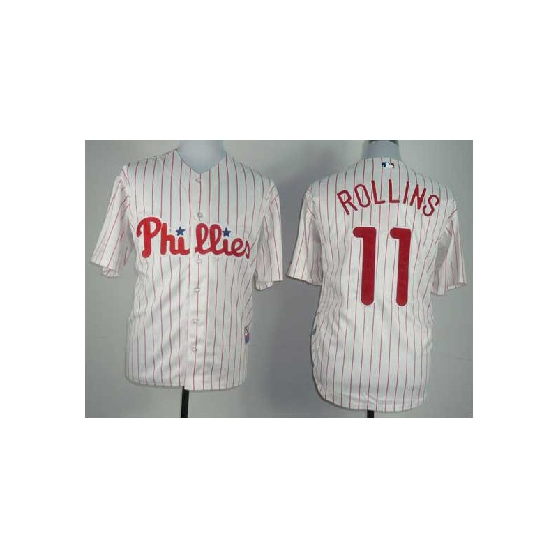 Cheap Jimmy Rollins Phillies Jersey From China #11 White Cheap Jimmy Rollins Phillies Jersey From China #11 White