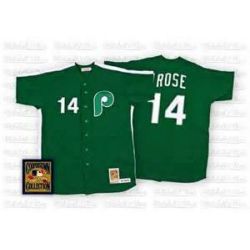 Cheap Pete Rose Phillies Jersey From China #14 Green