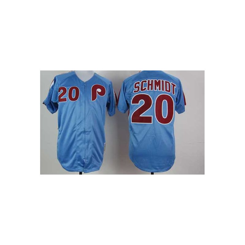 Cheap Mike Schmidt Phillies Jersey From China #20 Blue Throwback Cheap Mike Schmidt Phillies Jersey From China #20 Blue Throwback