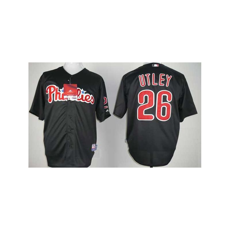 Cheap Chase Utley Phillies Jersey From China #26 Black Cheap Chase Utley Phillies Jersey From China #26 Black