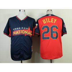 Cheap Chase Utley Phillies Jersey From China #26 Blue-Red National League