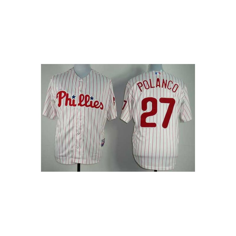 Cheap Placido Polanco Phillies Jersey From China #27 White