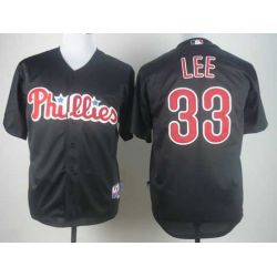 Cheap Cliff Lee Phillies Jersey From China #33 Black