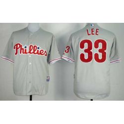 Cheap Cliff Lee Phillies Jersey From China #33 Grey