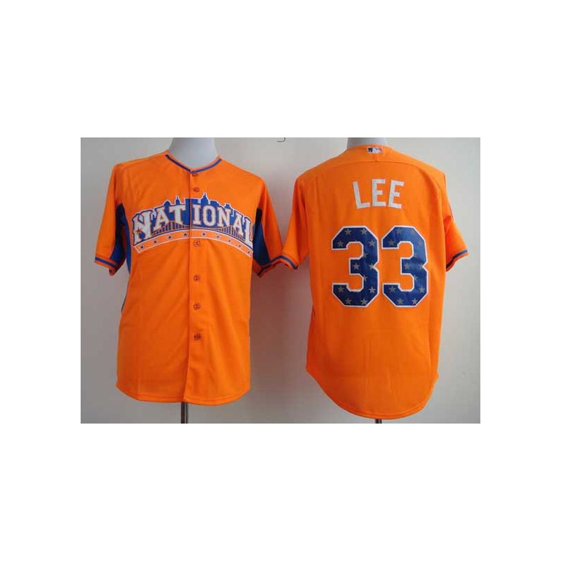 Cheap Cliff Lee Phillies Jersey From China #33 Orange 2013 All-Star