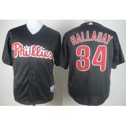 Cheap Roy Halladay Phillies Jersey From China #34 Black