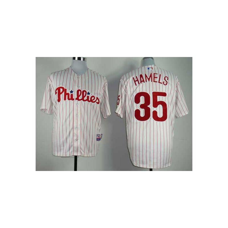 Cheap Colbert Hamels Phillies Jersey From China #35 White