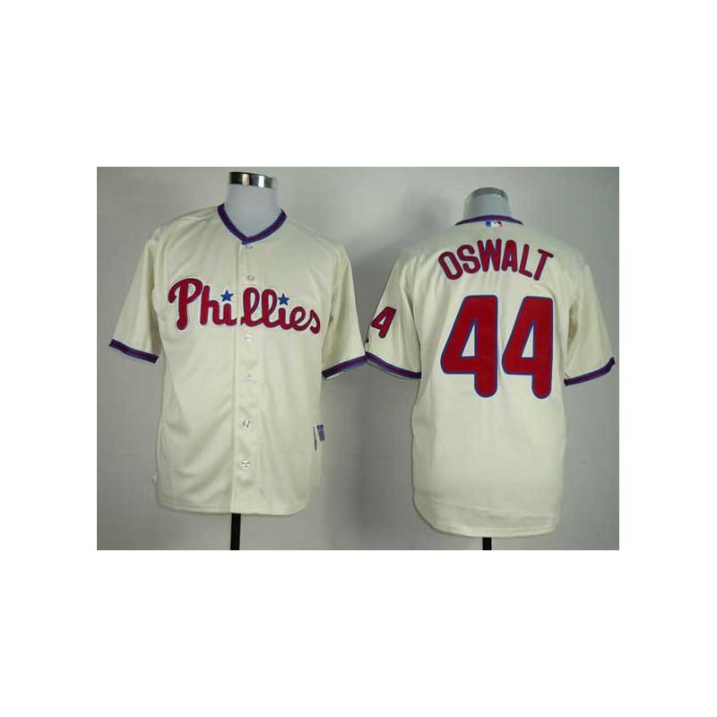 Cheap Roy Oswalt Phillies Jersey From China #44 Cream