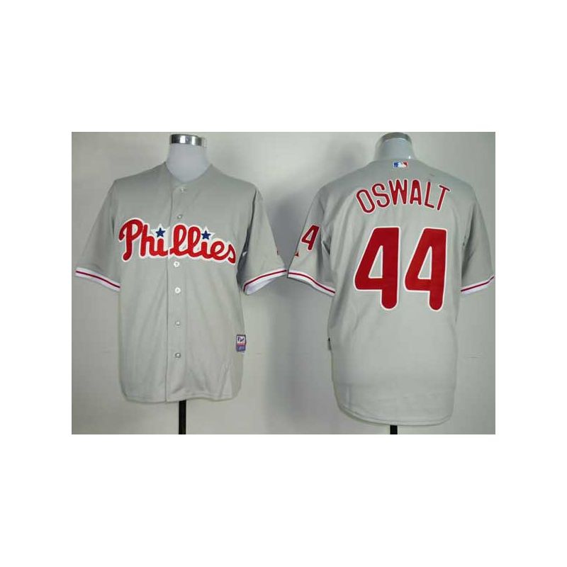 Cheap Roy Oswalt Phillies Jersey From China #44 Grey