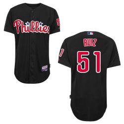 Cheap Carlos Ruiz Phillies Jersey From China #51 Black