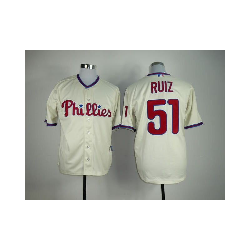 Cheap Carlos Ruiz Phillies Jersey From China #51 Cream Cheap Carlos Ruiz Phillies Jersey From China #51 Cream