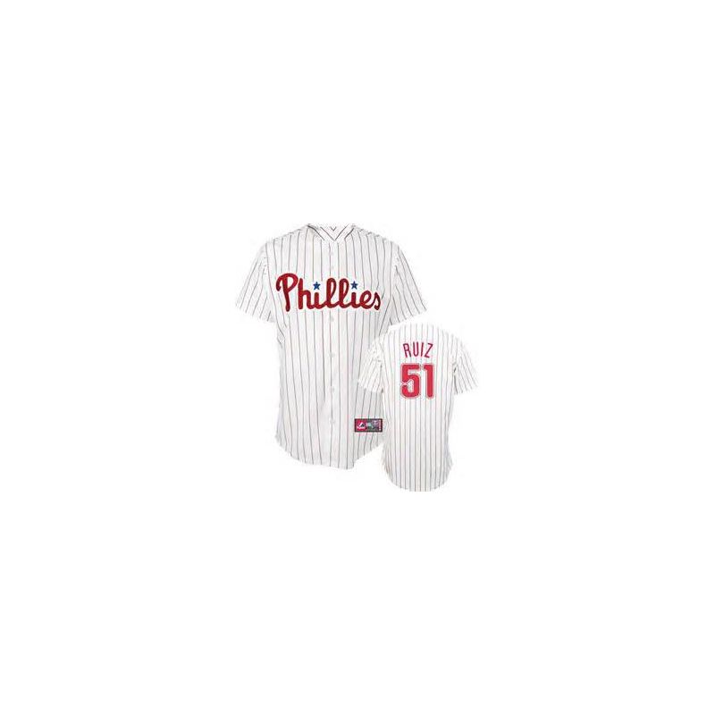 Cheap Carlos Ruiz Phillies Jersey From China #51 White