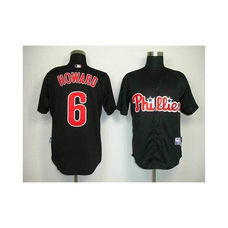 Cheap Ryan Howard Phillies Jersey From China #6 Black