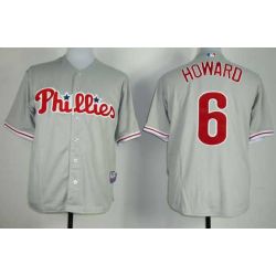 Cheap Ryan Howard Phillies Jersey From China #6 Grey