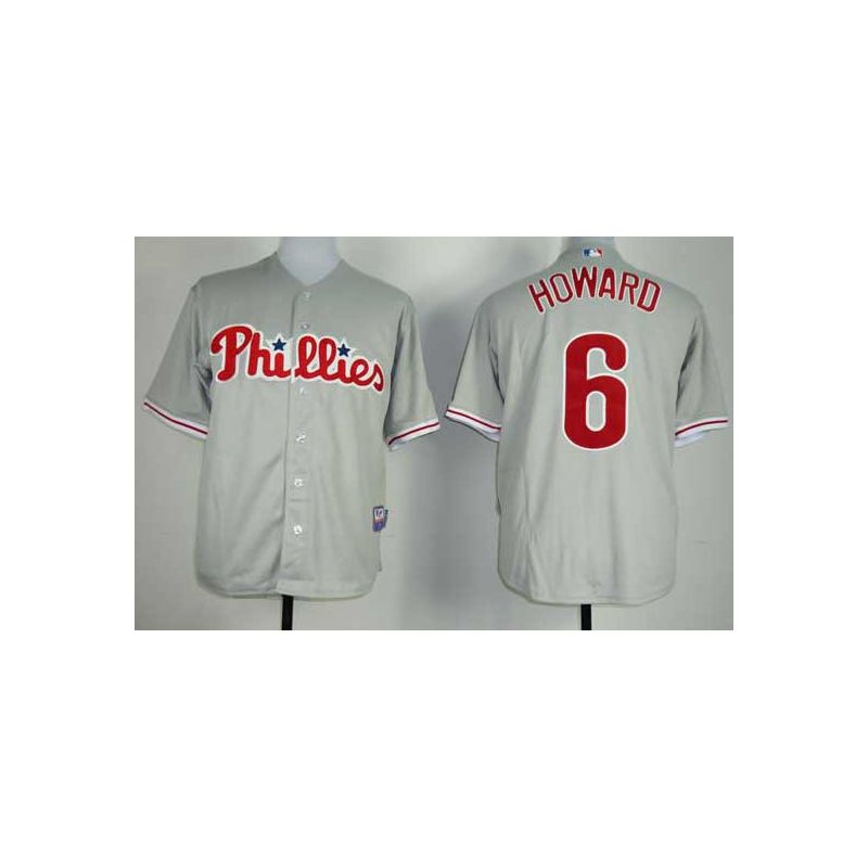 Cheap Ryan Howard Phillies Jersey From China #6 Grey