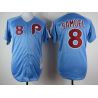 Cheap Juan Samuel Phillies Jersey From China #8 Blue throwback