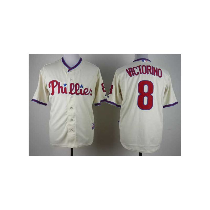 Cheap Juan Samuel Phillies Jersey From China #8 Cream