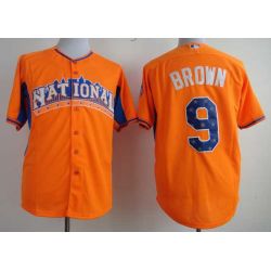 Cheap Domonic Brown Phillies Jersey From China #9 Orange 2013 All-Star