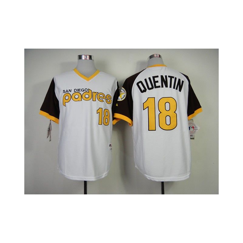 Cheap Carlos Quentin Padres Jersey From China #18 White throwback 1978 Cheap Carlos Quentin Padres Jersey From China #18 White throwback 1978