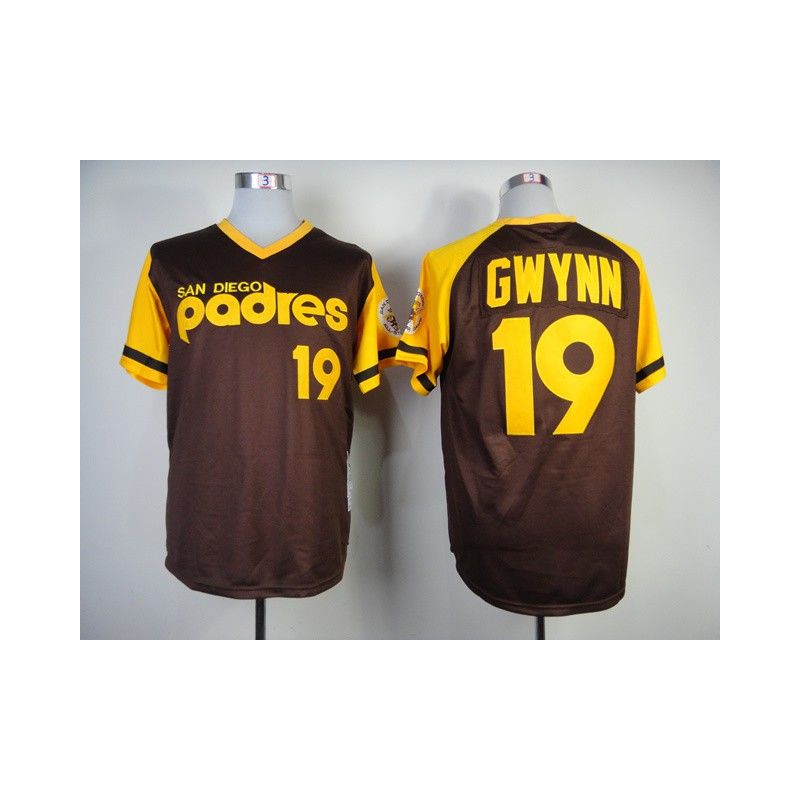 Cheap Tony Gwynn Padres Jersey From China #19 Brown throwback 1978 Cheap Tony Gwynn Padres Jersey From China #19 Brown throwback 1978