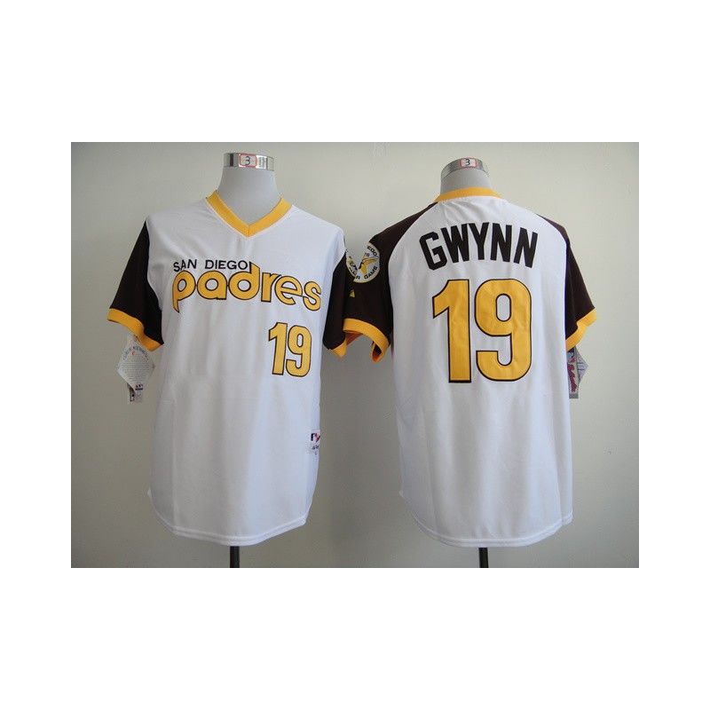 Cheap Tony Gwynn Padres Jersey From China #19 White throwback 1978 Cheap Tony Gwynn Padres Jersey From China #19 White throwback 1978