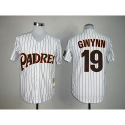 Cheap Tony Gwynn Padres Jersey From China #19 White throwback 1987