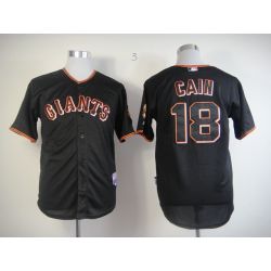 Cheap Matt Cain Giants Jersey From China #18 Black Fashion