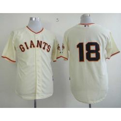 Cheap Matt Cain Giants Jersey From China #18 Cream