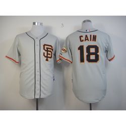 Cheap Matt Cain Giants Jersey From China #18 Grey SF