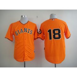 Cheap Matt Cain Giants Jersey From China #18 Orange