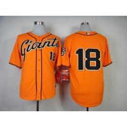 Cheap Matt Cain Giants Jersey From China #18 Orange 2014 new