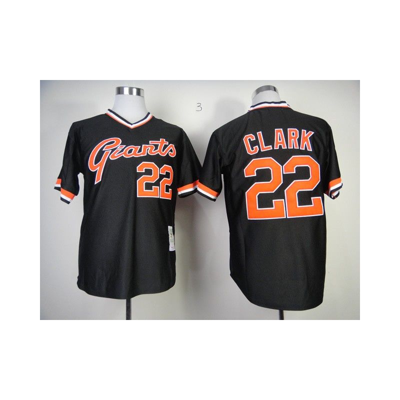 Cheap Will Clark Giants Jersey From China #22 Black throwback Cheap Will Clark Giants Jersey From China #22 Black throwback