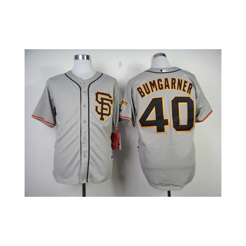 Cheap Madison Bumgarner Giants Jersey From China #40 Grey SF Cheap Madison Bumgarner Giants Jersey From China #40 Grey SF