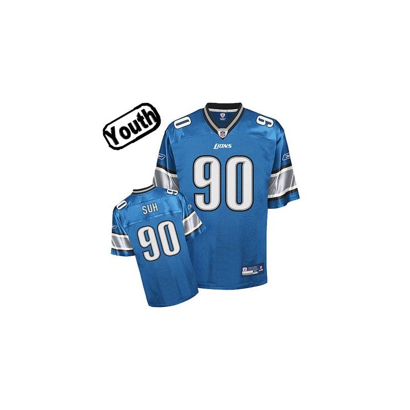 Cheap Ndamukong Suh Lions Youth Jersey #90 Blue From China Cheap Ndamukong Suh Lions Youth Jersey #90 Blue From China