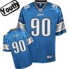 Cheap Ndamukong Suh Lions Youth Jersey #90 Blue From China